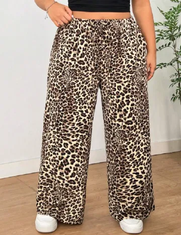 Pantaloni SHEIN CURVE, animal print Animal print