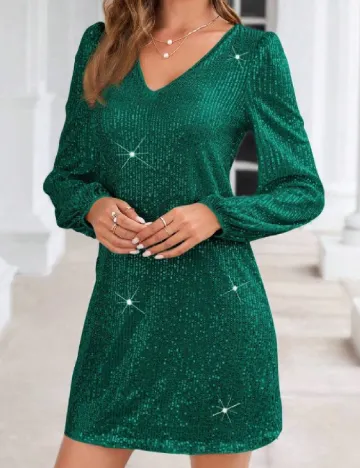 Rochie scurta SHEIN, verde Verde