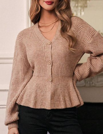 Cardigan SHEIN, maro