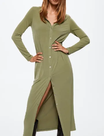 Rochie medie Mango, verde Verde