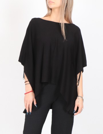 Poncho Comma, negru