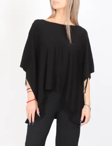 Poncho Comma, negru Negru