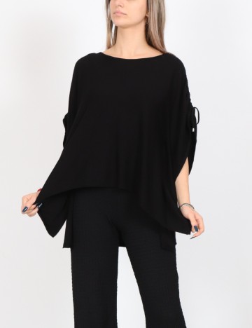 Poncho Comma, negru