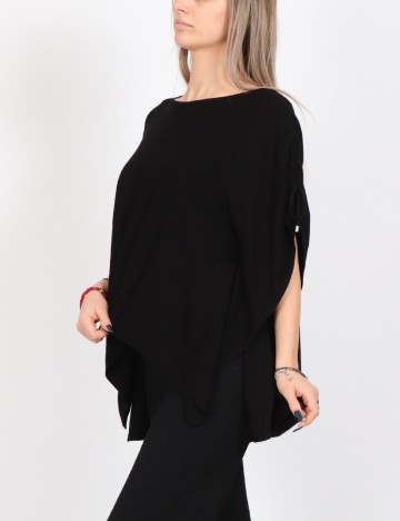 Poncho Comma, negru