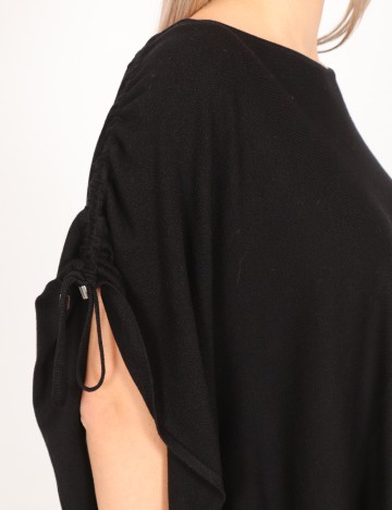 Poncho Comma, negru