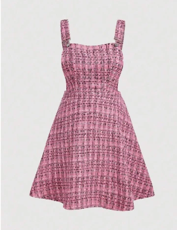 Rochie scurta SHEIN CURVE, roz