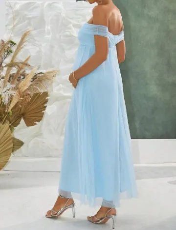 Rochie lunga SHEIN Maternity, albastru Albastru