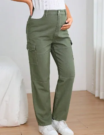 Blugi SHEIN Maternity, kaki Verde