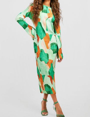 Rochie medie Boohoo, verde