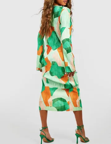 Rochie medie Boohoo, verde Verde