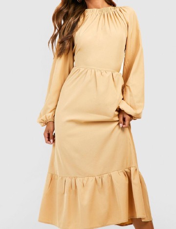 Rochie medie Boohoo, crem