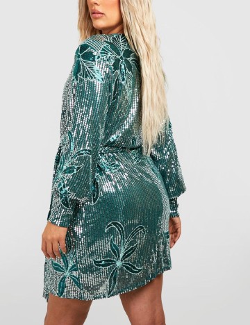 Rochie scurta Boohoo, verde