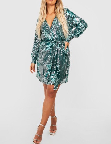 Rochie scurta Boohoo, verde