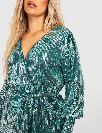 Rochie scurta Boohoo, verde Verde