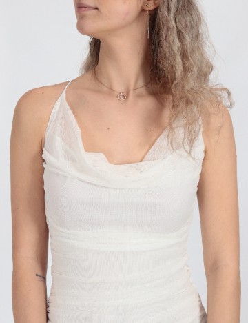Rochie medie Boohoo, alb