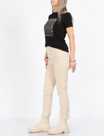 Pantaloni Guess, crem Crem