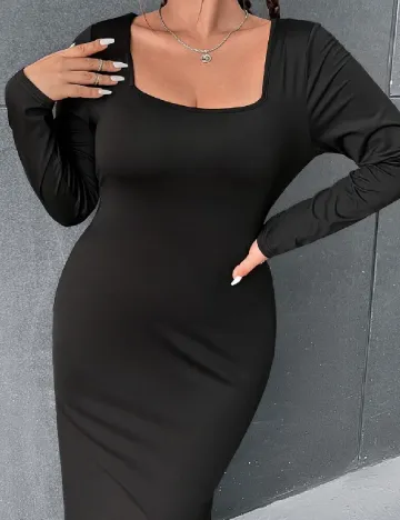 Rochie lunga SHEIN CURVE, negru Negru