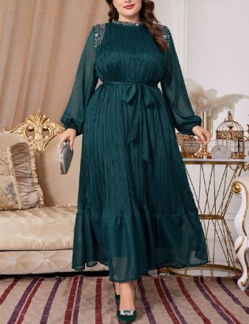 Rochie lunga SHEIN CURVE, verde