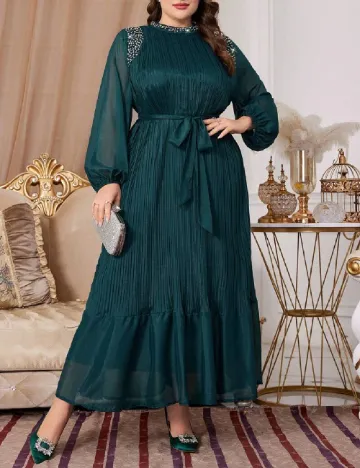 Rochie lunga SHEIN CURVE, verde Verde