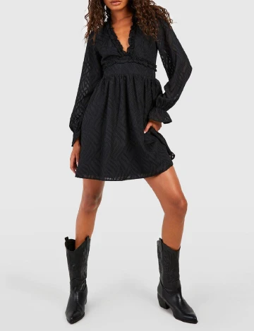 Rochie scurta Boohoo, negru Negru