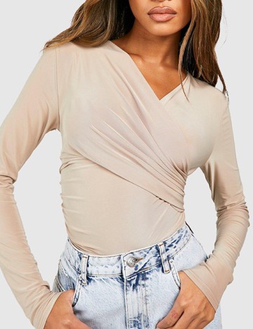 Bluza Boohoo, crem