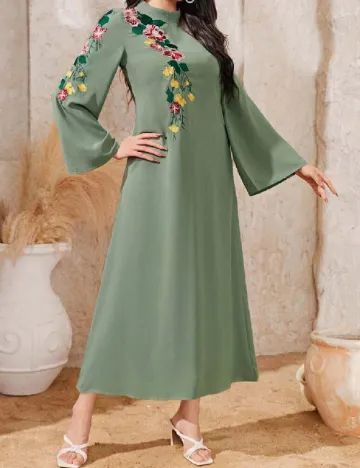 Rochie lunga SHEIN, verde Verde