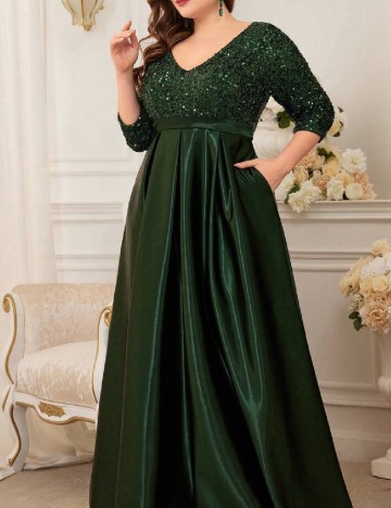 Rochie lunga XUIBOL, verde