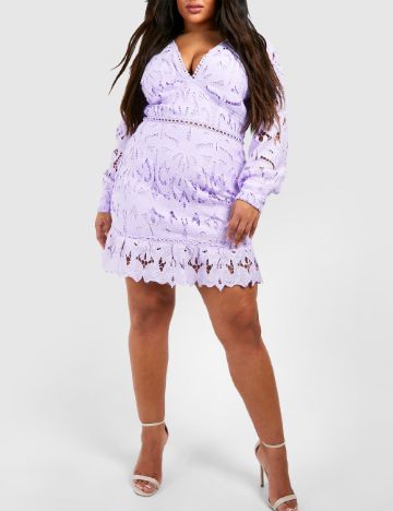 Rochie scurta Boohoo Plus Size, mov