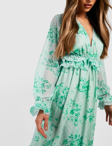 Rochie medie Boohoo, verde