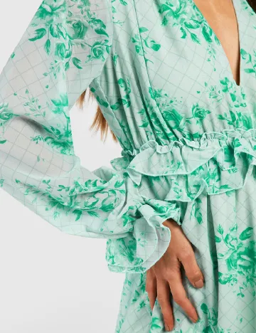 Rochie medie Boohoo, verde Verde