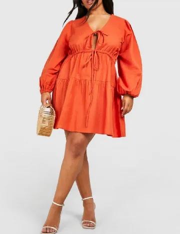 Rochie scurta Boohoo Plus Size, portocaliu Portocaliu