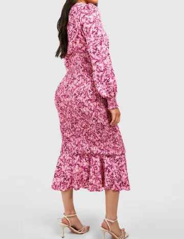 Rochie medie Boohoo maternity, roz Roz