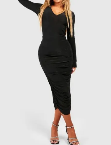 Rochie medie Boohoo, negru Negru