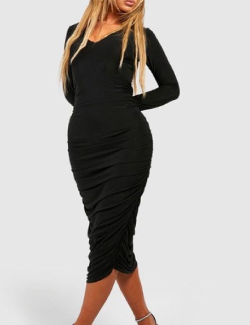 Rochie medie Boohoo, negru