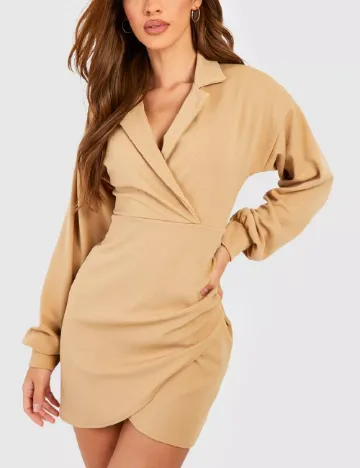 Rochie scurta Boohoo, maro Maro