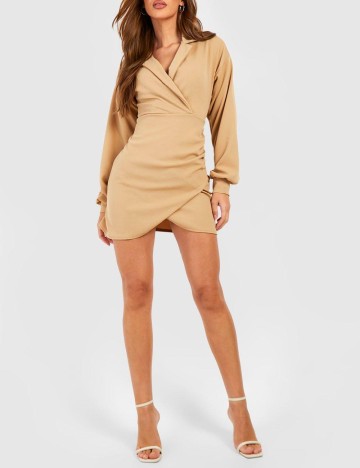 Rochie scurta Boohoo, maro