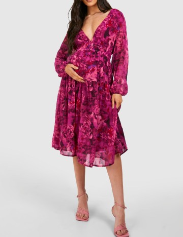 Rochie medie Boohoo maternity, roz