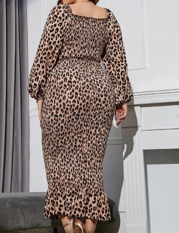 Rochie lunga SHEIN CURVE, animal print