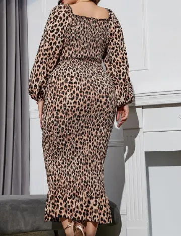 Rochie lunga SHEIN CURVE, animal print Animal print