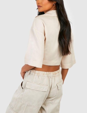 Top Boohoo, crem