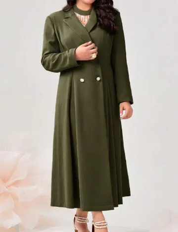 Trench SHEIN CURVE, kaki Verde