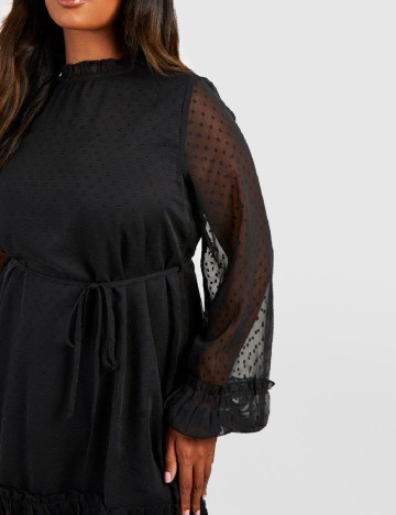 Rochie scurta Boohoo Plus Size, negru