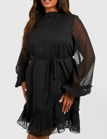 Rochie scurta Boohoo Plus Size, negru Negru