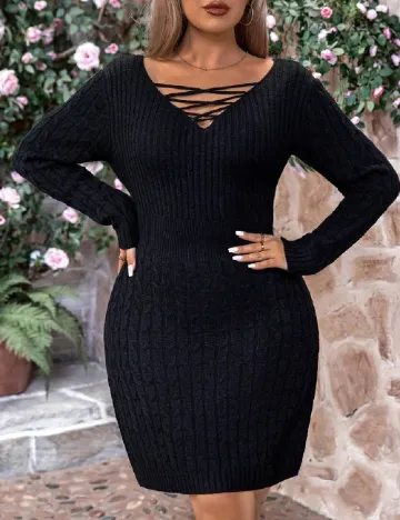 Rochie scurta SHEIN CURVE, negru Negru