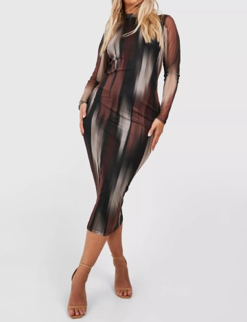 Rochie medie Boohoo Plus Size, mix culori