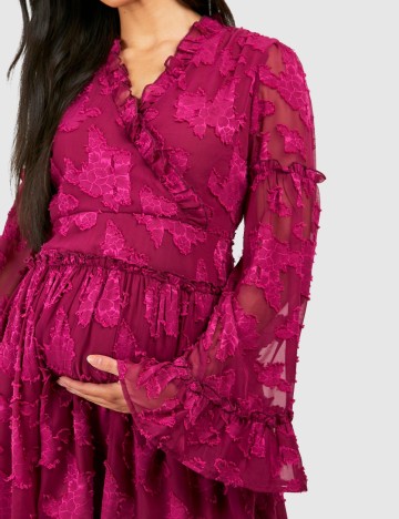 Rochie scurta Boohoo maternity, visiniu