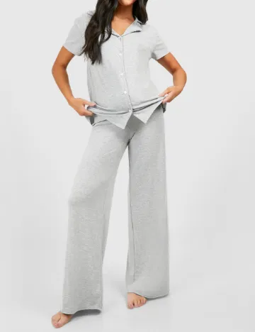 Pijama Boohoo maternity, gri Gri