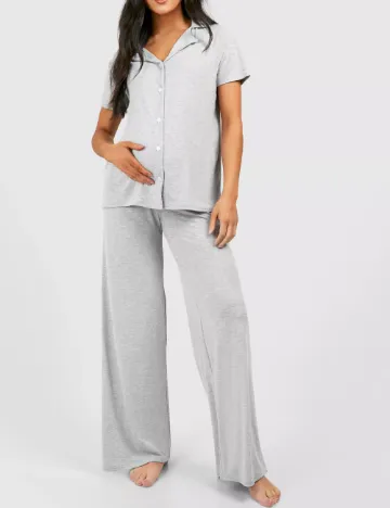 Pijama Boohoo maternity, gri Gri