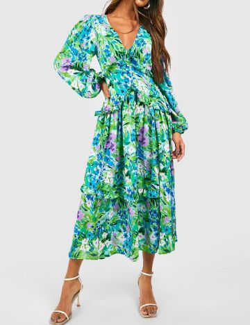 Rochie medie Boohoo, verde