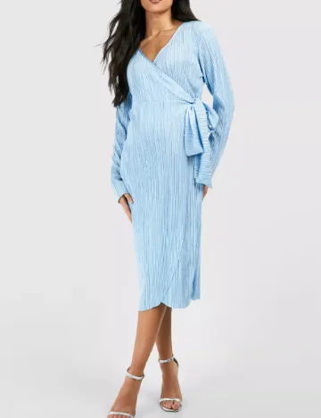 Rochie medie Boohoo maternity, bleu Albastru